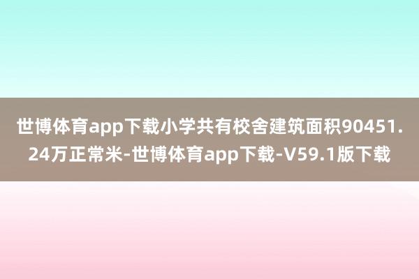 世博体育app下载　　小学共有校舍建筑面积90451.24万正常米-世博体育app下载-V59.1版下载