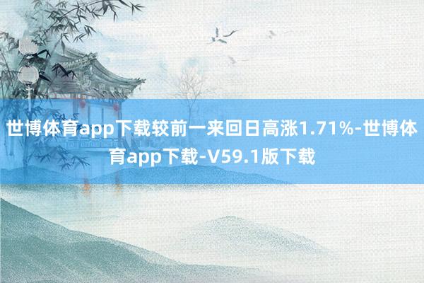 世博体育app下载较前一来回日高涨1.71%-世博体育app下载-V59.1版下载