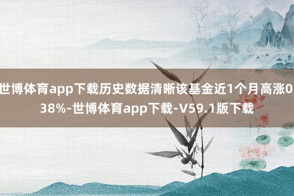 世博体育app下载历史数据清晰该基金近1个月高涨0.38%-世博体育app下载-V59.1版下载